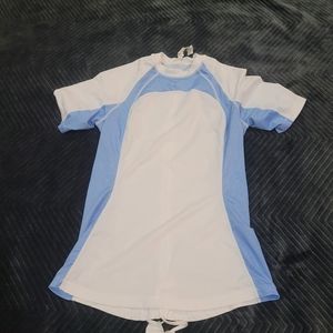 Blue and White Lululemon Swim Top